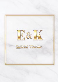 [ E&K ]  Initial Theme Gold White