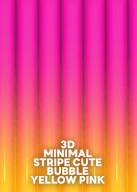 3D MINIMAL CUTE STRIPE [YELLOW & PINK]