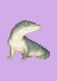Crocodile Pixel Art Theme  Purple 02