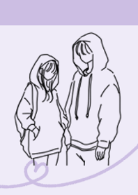 Fashionable lovers purple