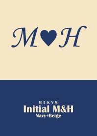 Initial M&H Navy+Beige