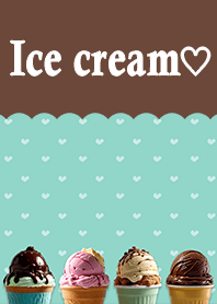 Ice cream&Heart-shaped - chocolate&mint
