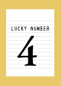 LUCKY NUMBER 4 NOTEBOOK-DUSTY YELLOWj