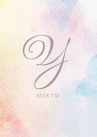 Initial-Y- Watercolor