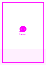 Small Button / Vivid Pink&White