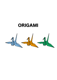 origami crane and shuriken