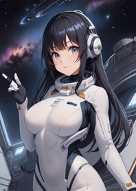 Starry sky girl A4164D