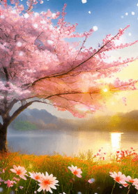 優美な春の風景の着せかえ(Spring-497)