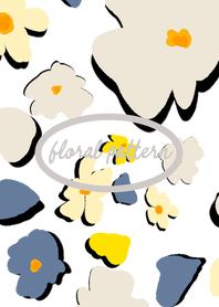 floral pattern(white&yellow)