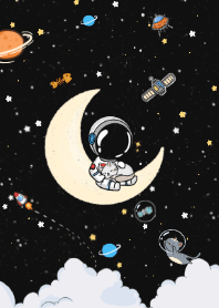 นักบินอวกาศแสงจันทร์และแมว