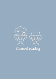 Hedgehog and Pudding -smoky blue-