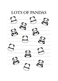 LOTS OF PANDAS NOTEBOOK/WHITE