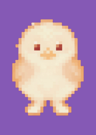 Chick Pixel Art Theme  Purple 01