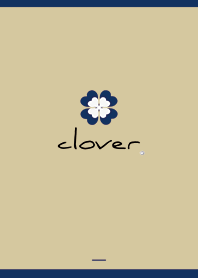 Beige Navy : Fashionable lucky clover