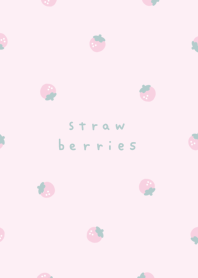 strawberries/pink balck