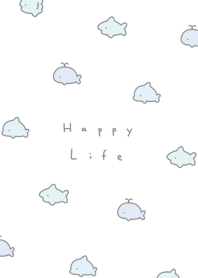 สัตว์ทะเล /white pastel