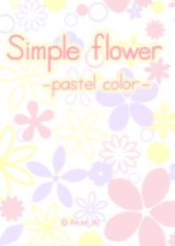 Simple flower -pastel color-