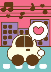 mini car in the big city