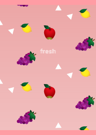 Cheerful Fruit on light pink