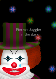 Pierrot Juggler in the dark