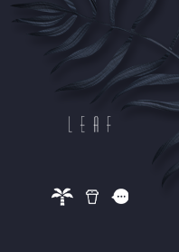 【大人シンプル】くすみネイビー×ヤシの葉