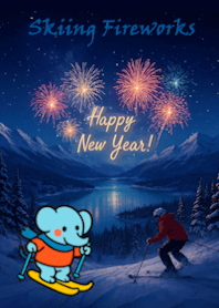 動物滑雪☆跨年看煙火_米藍