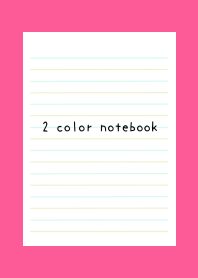 2 COLOR NOTEBOOKj-LB&YEL GR-HOT PINK
