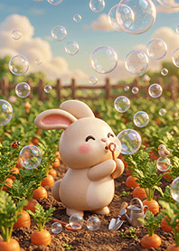 The bunny is toddling along 3