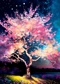 美しい夜桜の着せかえ#1400