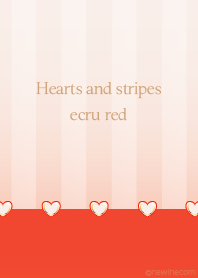 Hearts and stripes ecru red