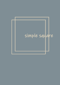 simple square =dusty blue=
