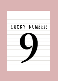 LUCKY NUMBER 9 NOTEBOOK-DUSTY PINK