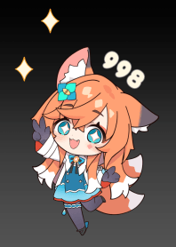 Fox Jojoba Chibi Emoji I : Black