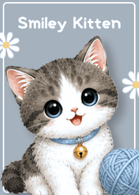 blue Smiling Cute Kitten