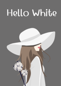 สาวชุดขาวและหมวกสุดคูล