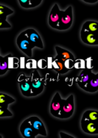 Black cat colorful eyes halloween2019