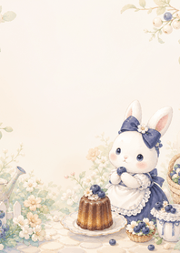 Indigo White Rabbit Berry Canele