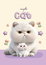 Cat Cute Purple Love