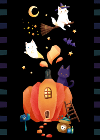 Happy Halloween with little cats