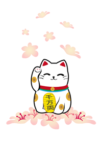 可愛招財貓-花朵