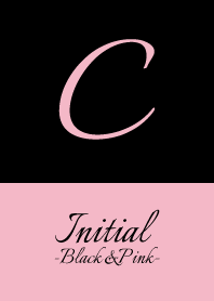 Initial "C" -Black&Pink-