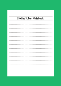 Dotted Line Notebook/GREEN/WHITE