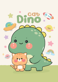 Dino & Cat Cute : Space Lover