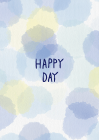 Watercolor polka-dotted happy day