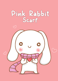 Pink rabbit scarf