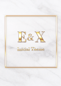 [ E&X ]  Initial Theme Gold White