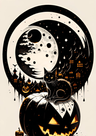 halloween cat F86377