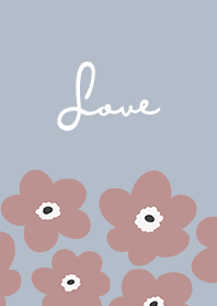 in bloom, flower ro / slate blue