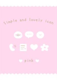 Simple and lovely icon pink