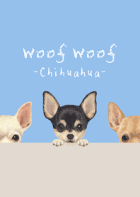 Woof Woof - Chihuahua - SKY BLUE